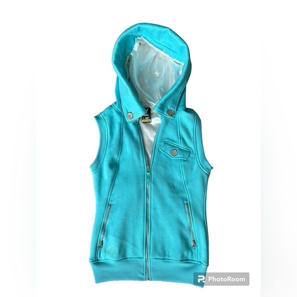 Burton women’s Dryride turquoise/silver zip up vest size small - Picture 1 of 12